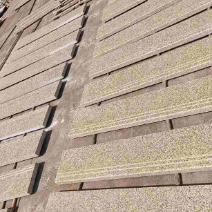 石嘴山 黄金麻花岗岩光面楼梯踏步