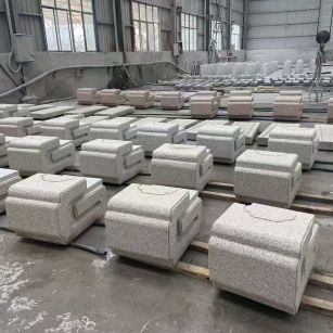 石嘴山 白麻花岗岩异形加工-石凳，坐凳