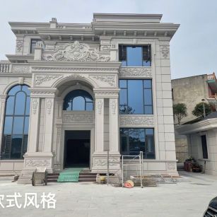 石嘴山 白麻花岗岩别墅外墙干挂