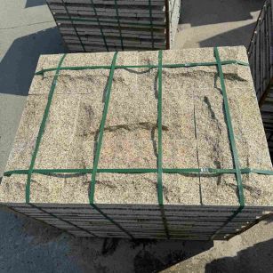 石嘴山 黄金麻花岗岩石材自然面蘑菇石成品