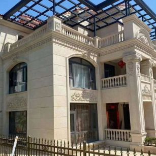 石嘴山 黄金麻花岗岩荔枝面别墅外墙干挂