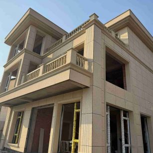 石嘴山 黄金麻花岗岩石材荔枝面外墙干挂效果展示