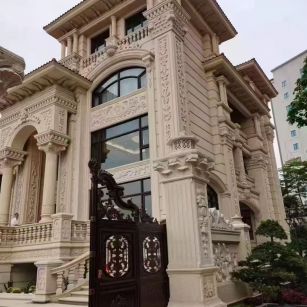 石嘴山 黄金麻花岗岩别墅外墙干挂效果展示