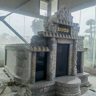 石嘴山 芝麻白墓碑效果展示图