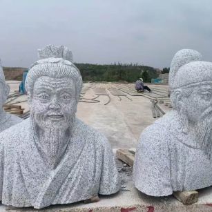 石嘴山 白麻花岗岩石材人物立体雕刻