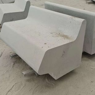 石嘴山 芝麻白花岗岩异形坐凳，石凳