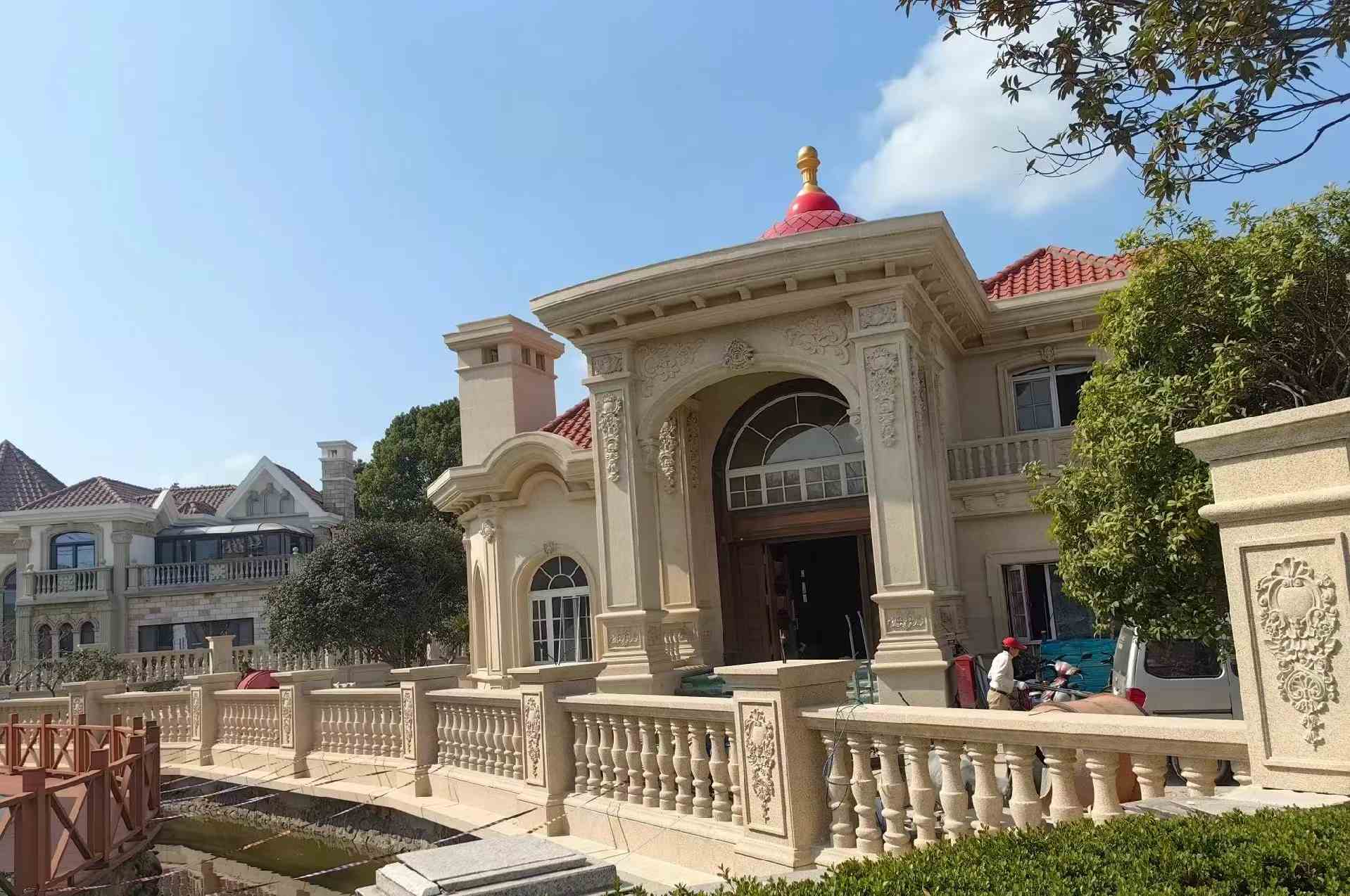 石嘴山 黄金麻花岗岩欧式别墅