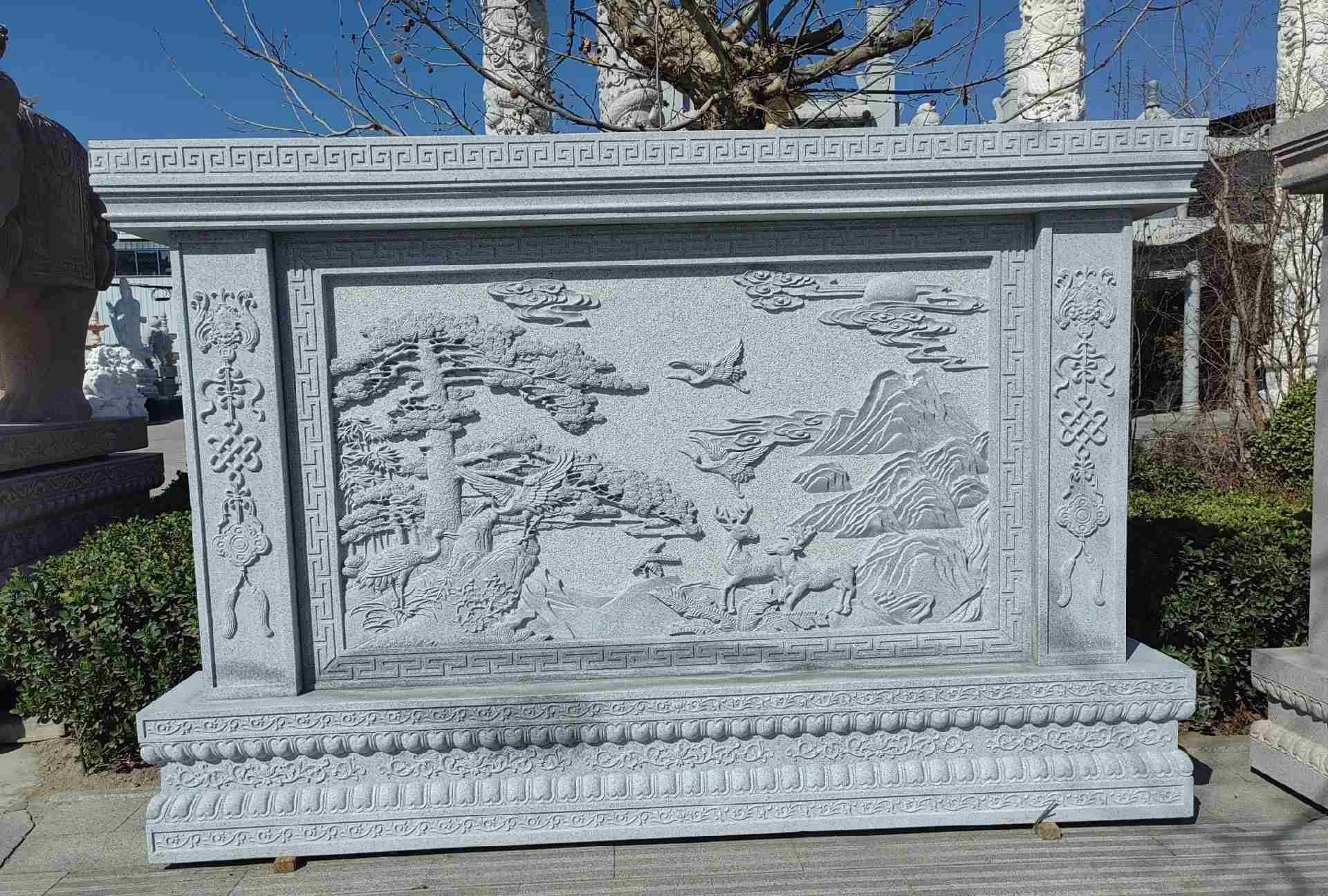 石嘴山 芝麻白大型照壁，屏风，影壁