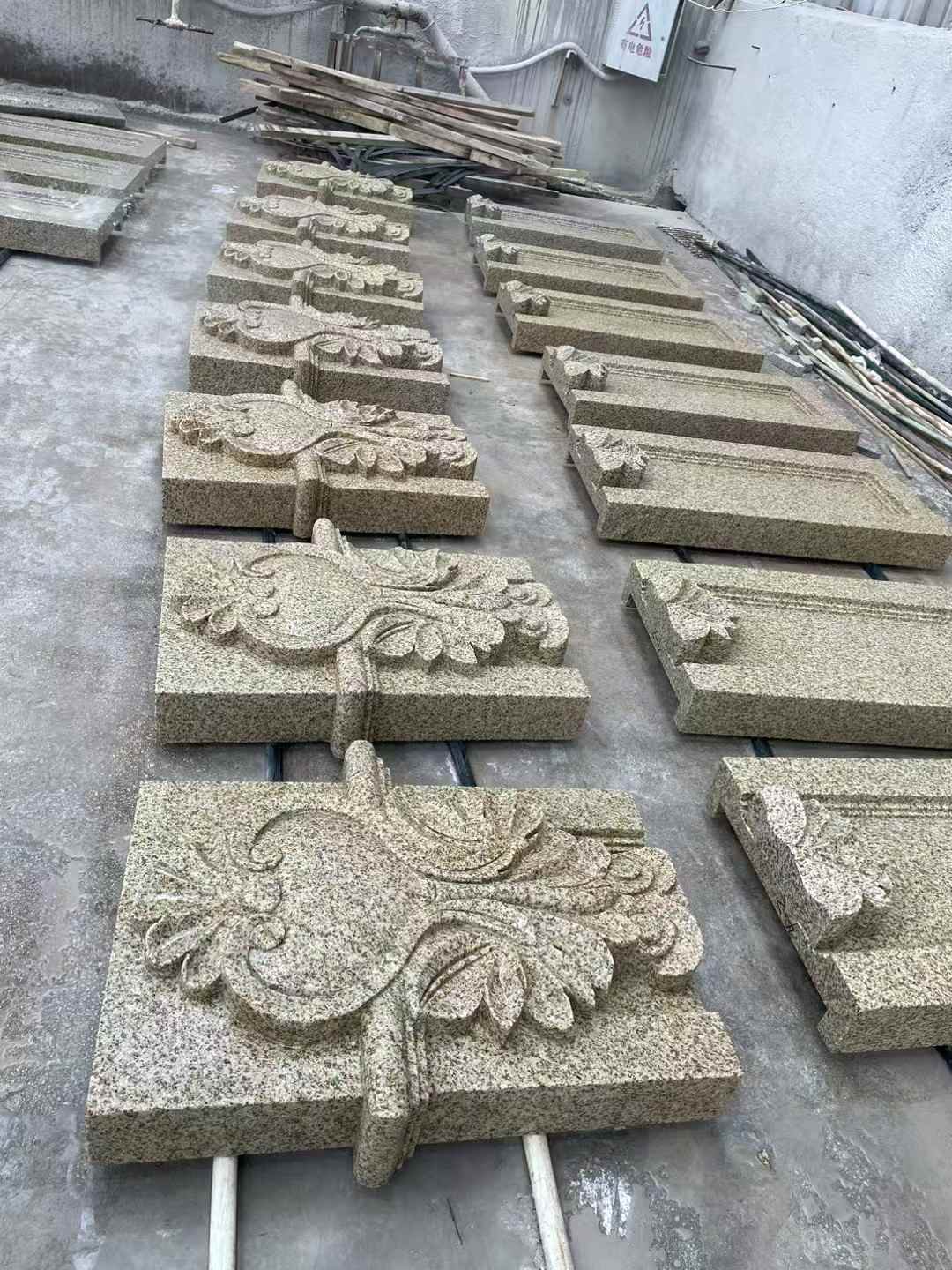 石嘴山 黄金麻花岗岩别墅外墙雕刻板