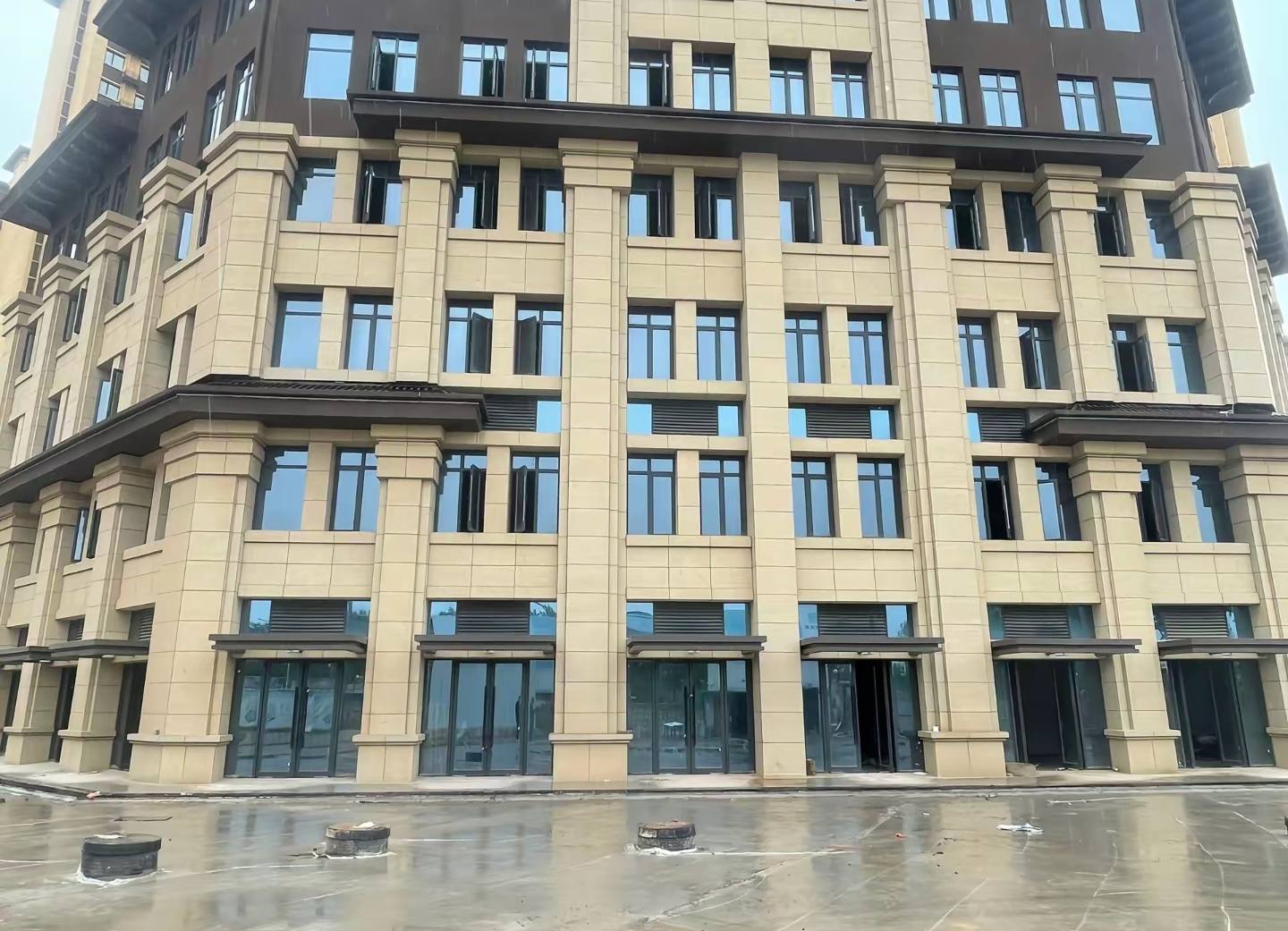 石嘴山 黄金麻花岗岩荔枝面小区外墙干挂