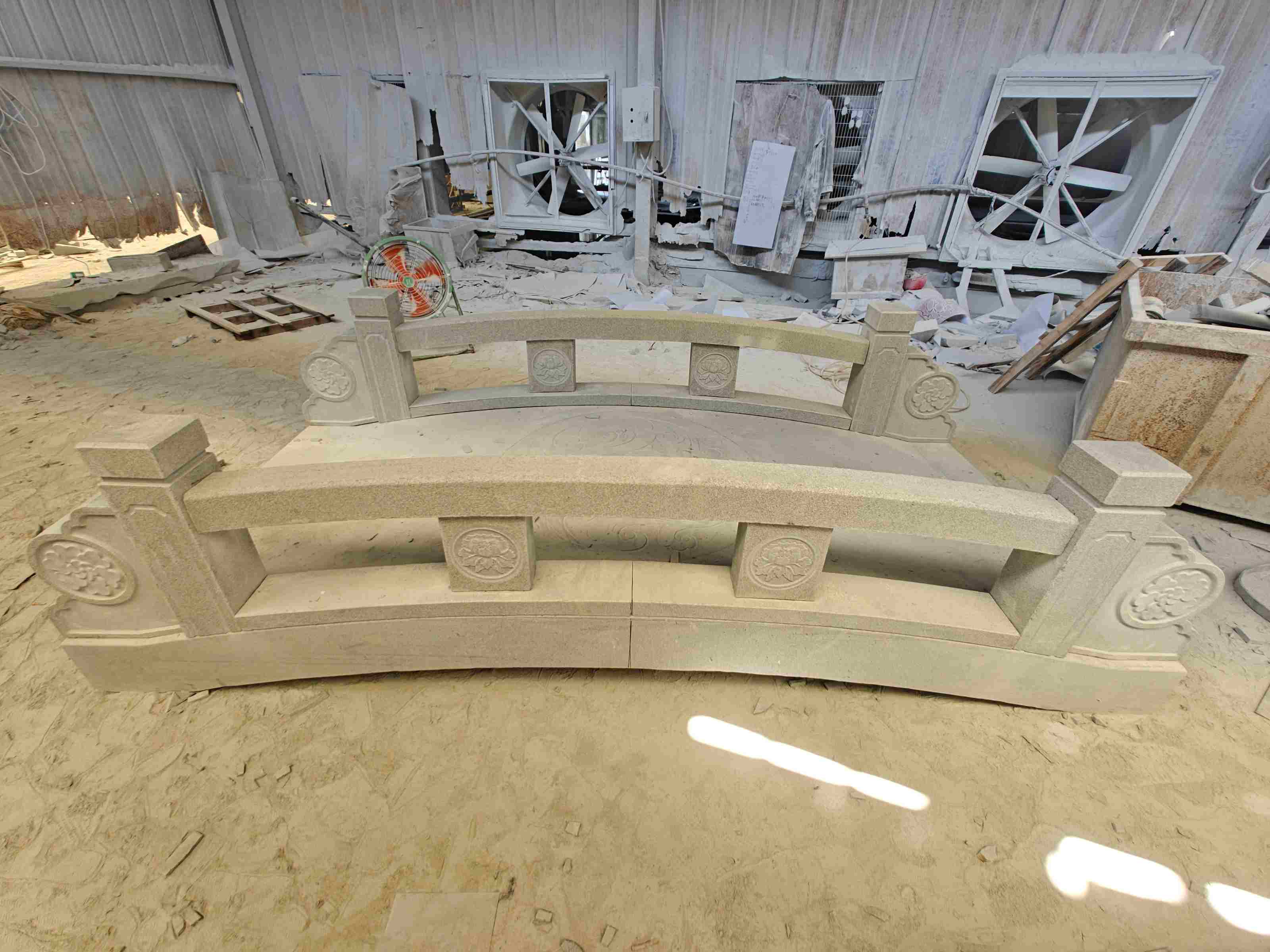 石嘴山 芝麻灰花岗岩异形加工-拱桥，石桥