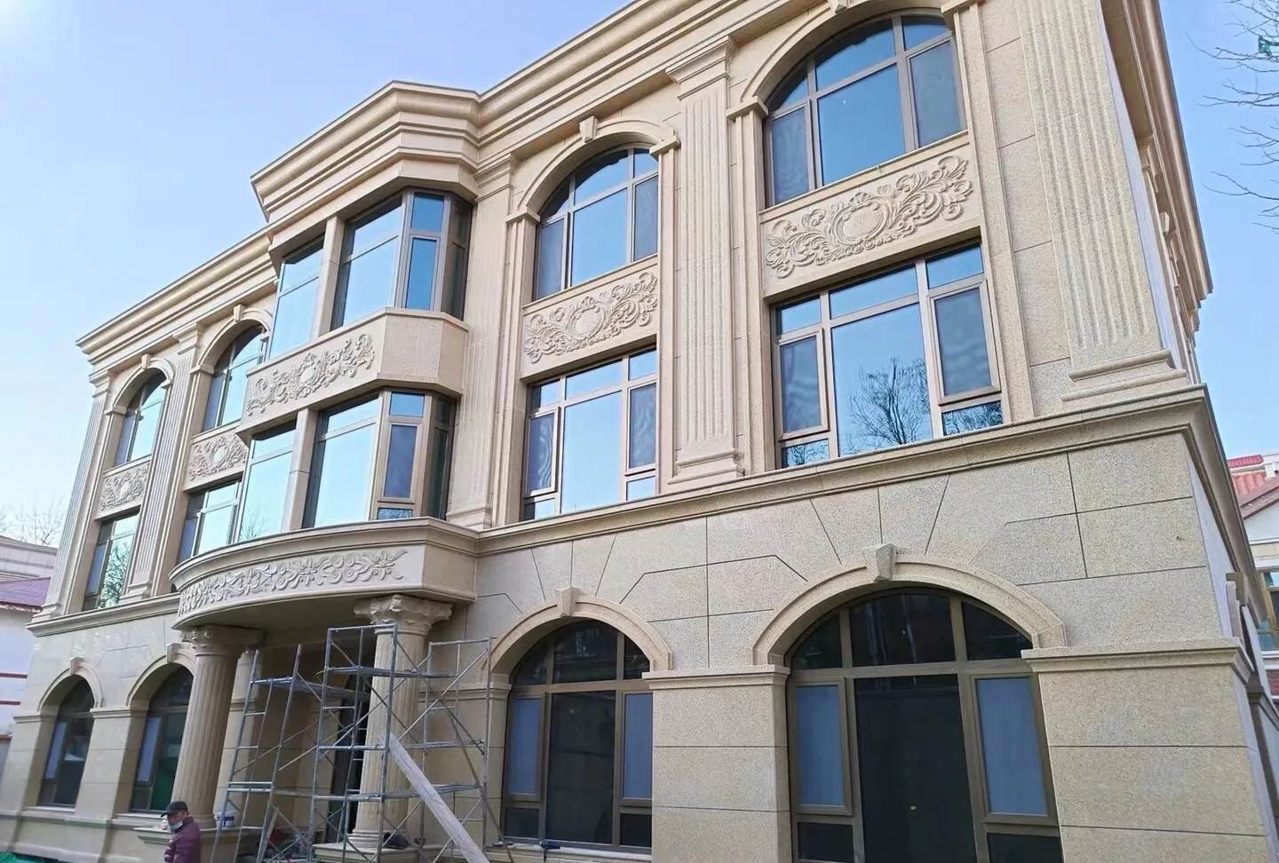 石嘴山 黄金麻花岗岩别墅外墙干挂