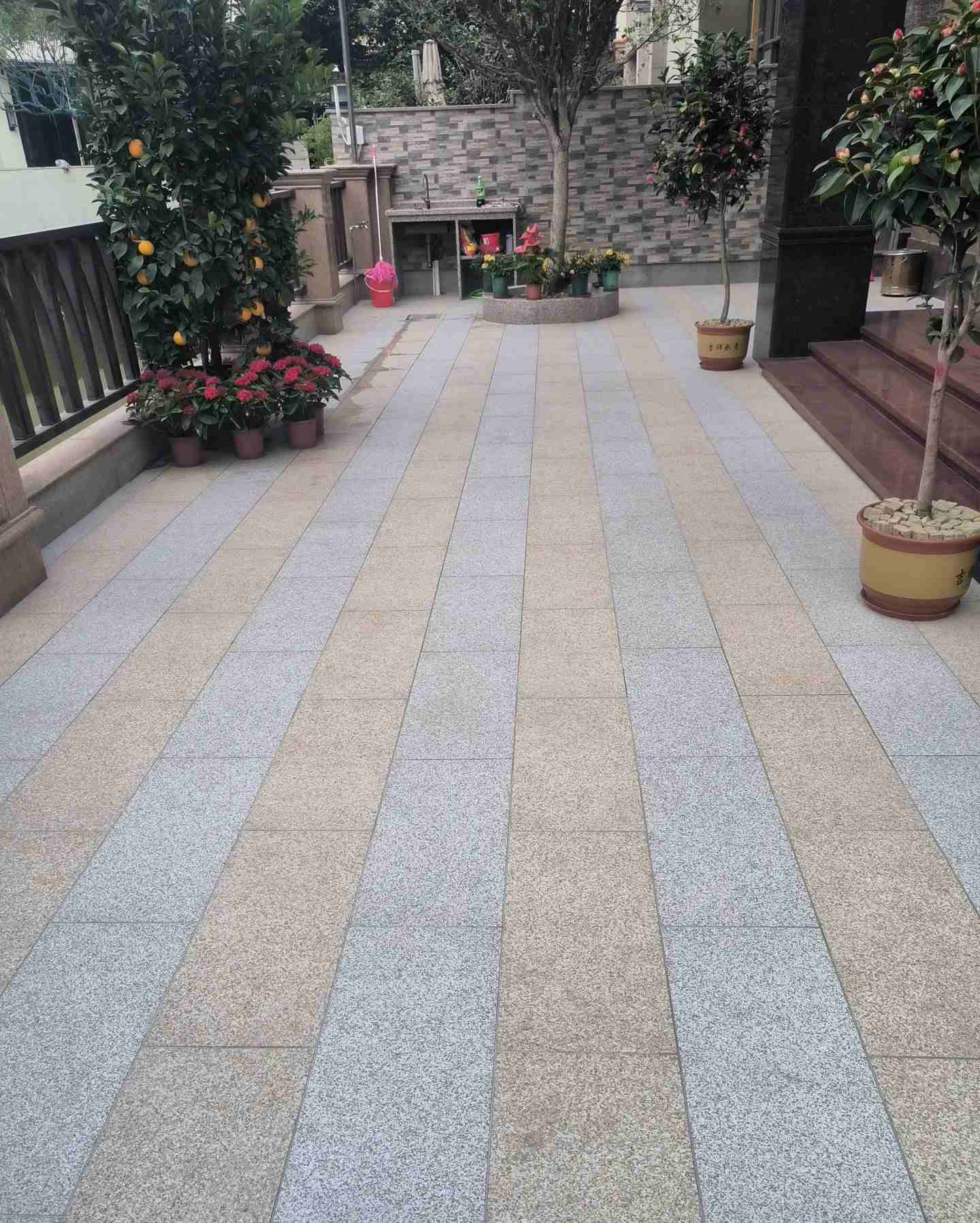 石嘴山 黄金麻白麻荔枝面庭院铺装展示