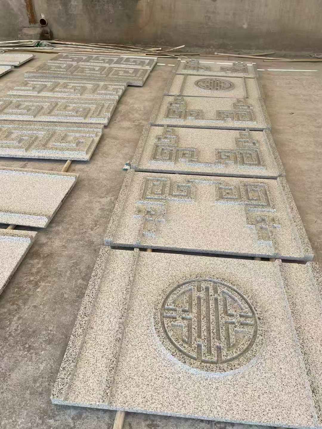 石嘴山 白麻花岗岩外墙立面雕刻板