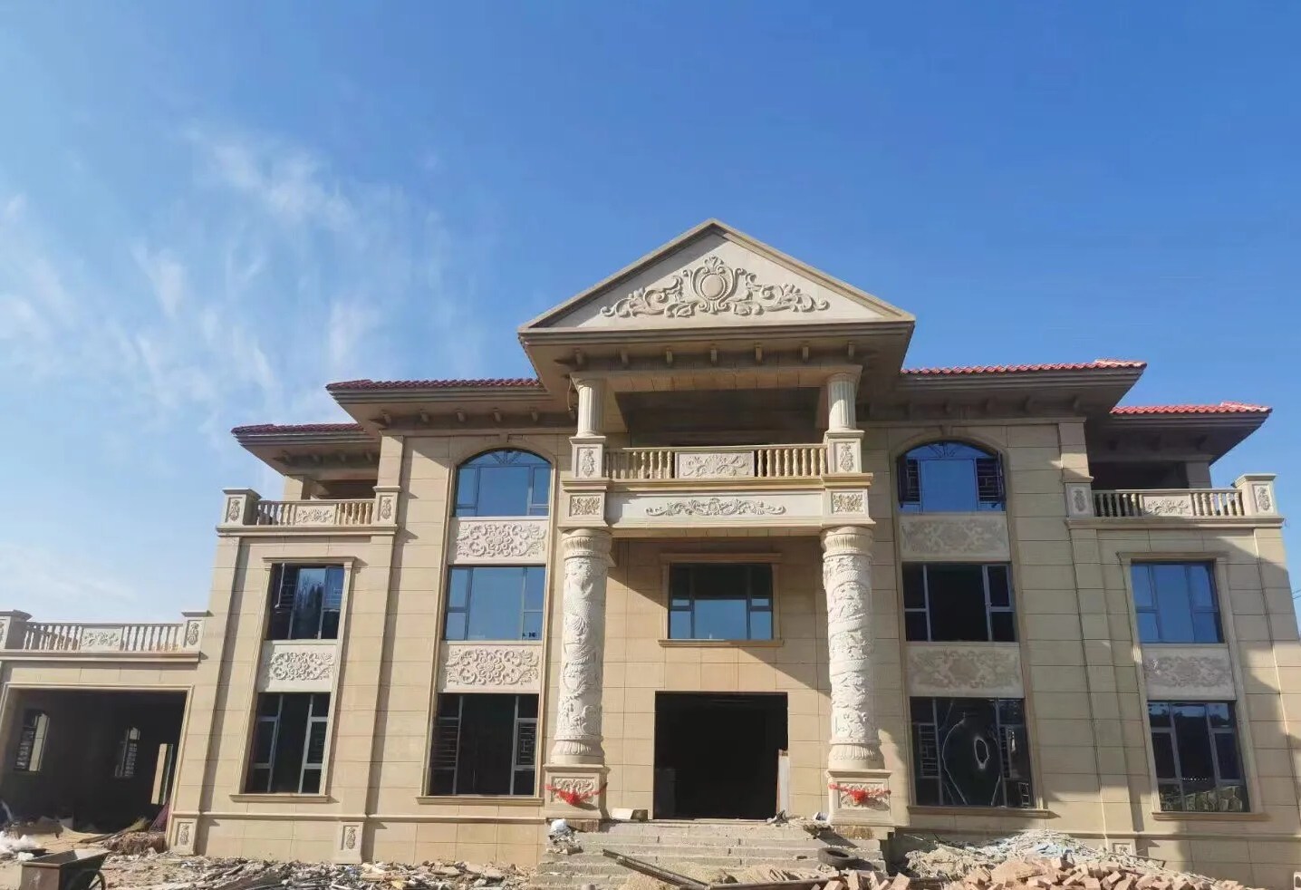 石嘴山 黄金麻花岗岩别墅外墙干挂